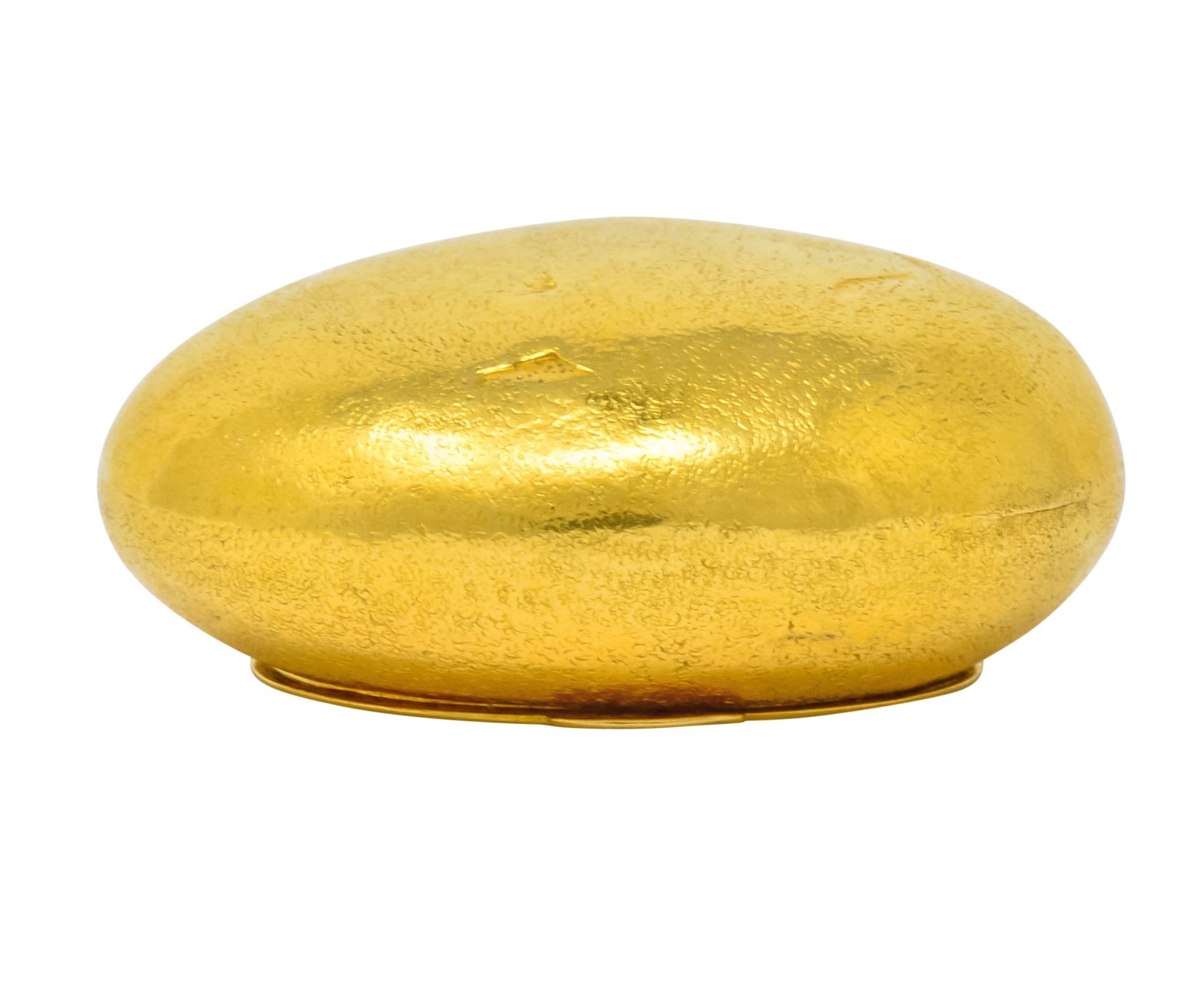 Schlumberger Tiffany & Co. 18 Karat Gold Pebble Pill Box Circa 1960 - Wilson's Estate Jewelry