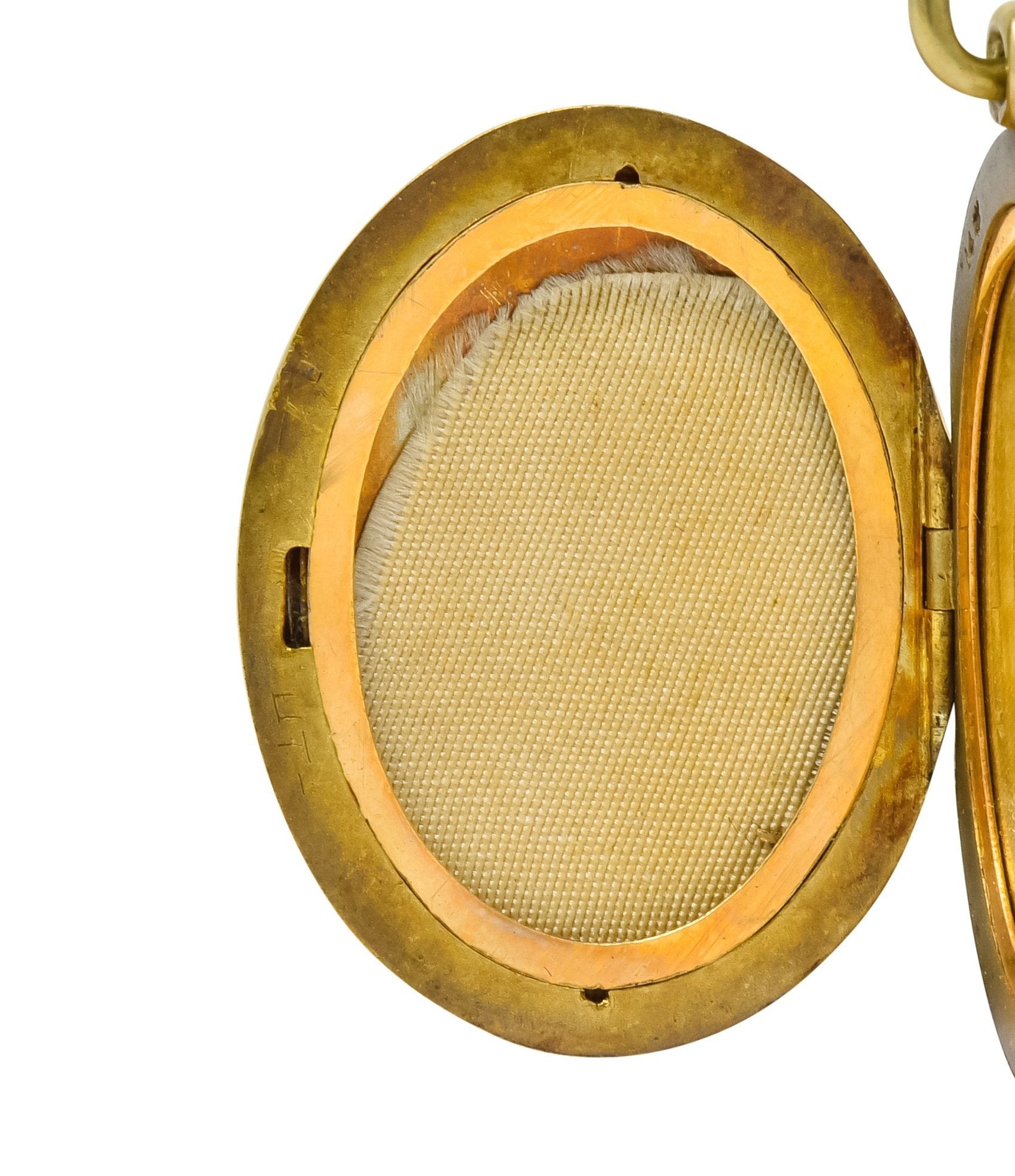 Sloan & Co. Art Nouveau Enamel 14 Karat Gold Locket Circa 1915 - Wilson's Estate Jewelry