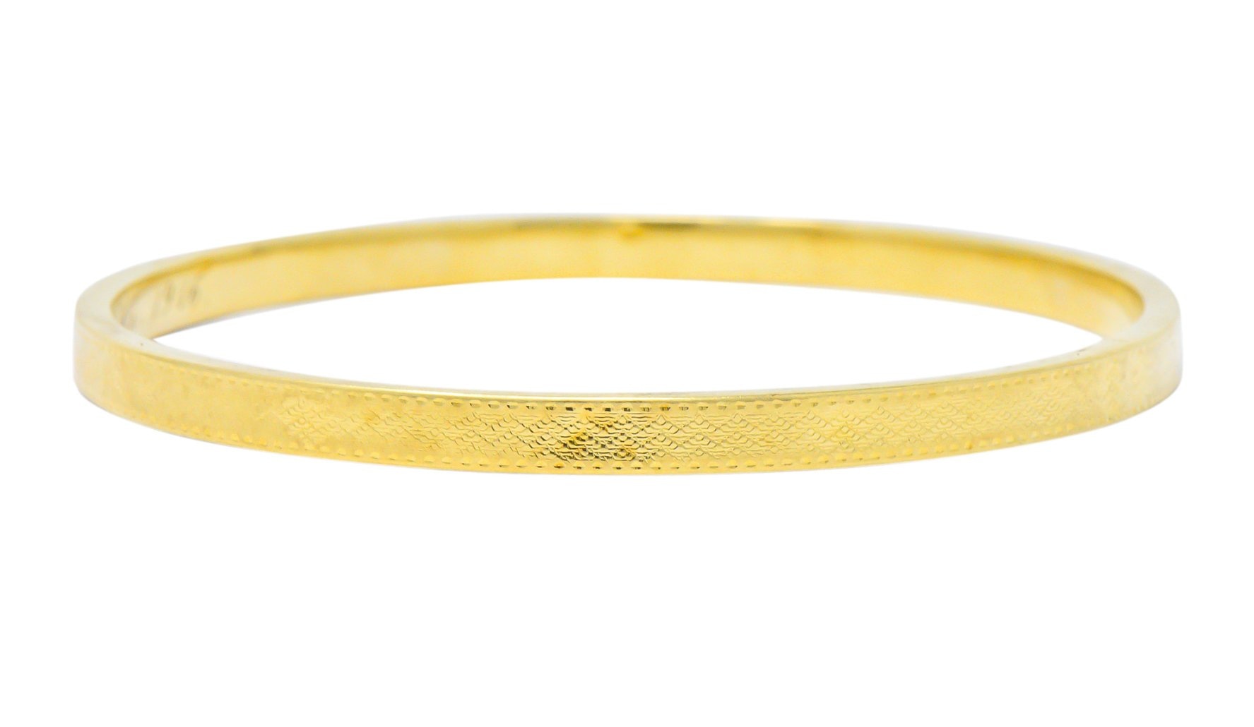 Sloan & Co. Edwardian 14 Karat Gold Bangle Bracelet - Wilson's Estate Jewelry