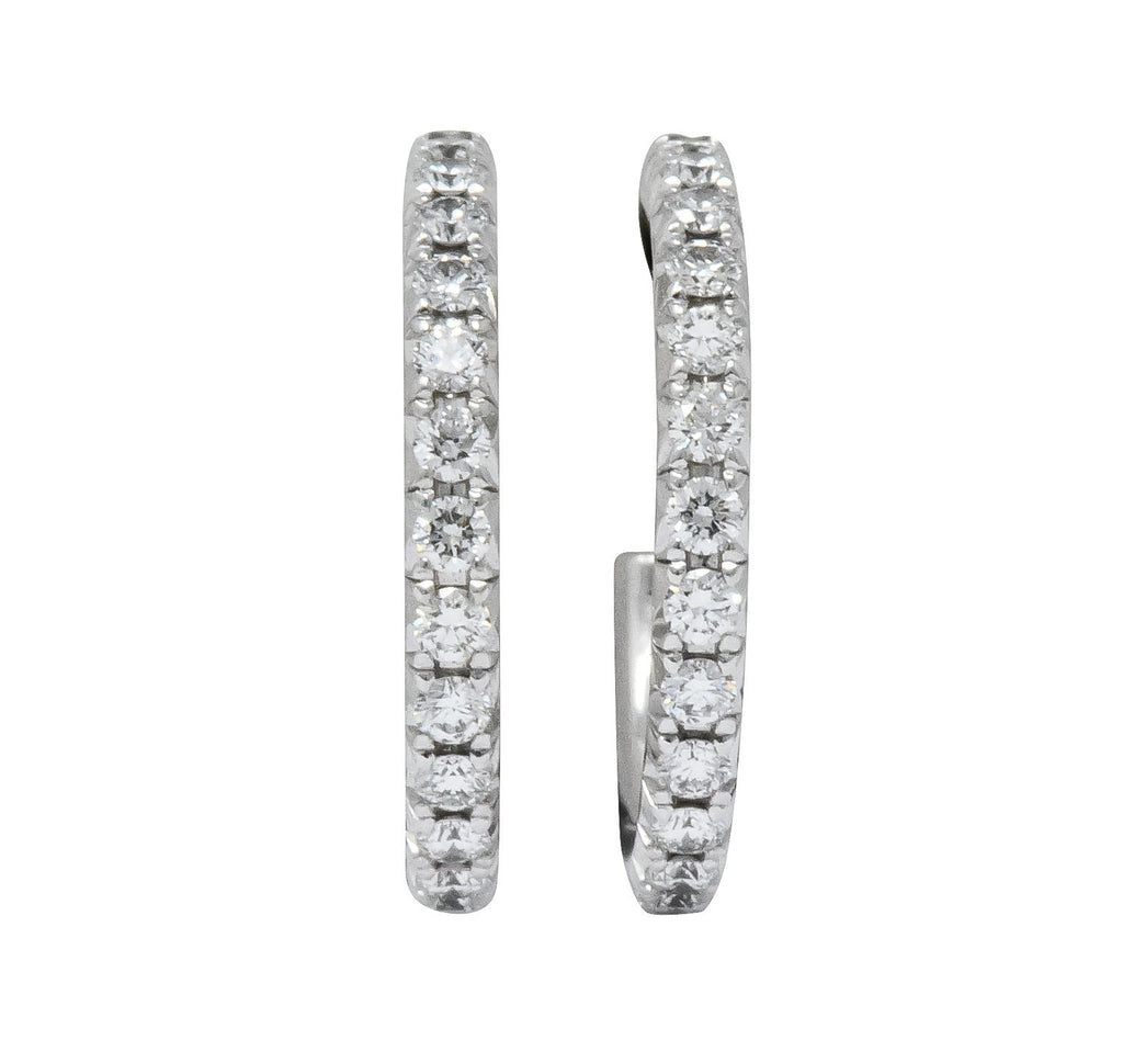 Tiffany & Co. Platinum Yellow Gold Jean Schlumberger Twenty Stone Diamond  Earrings