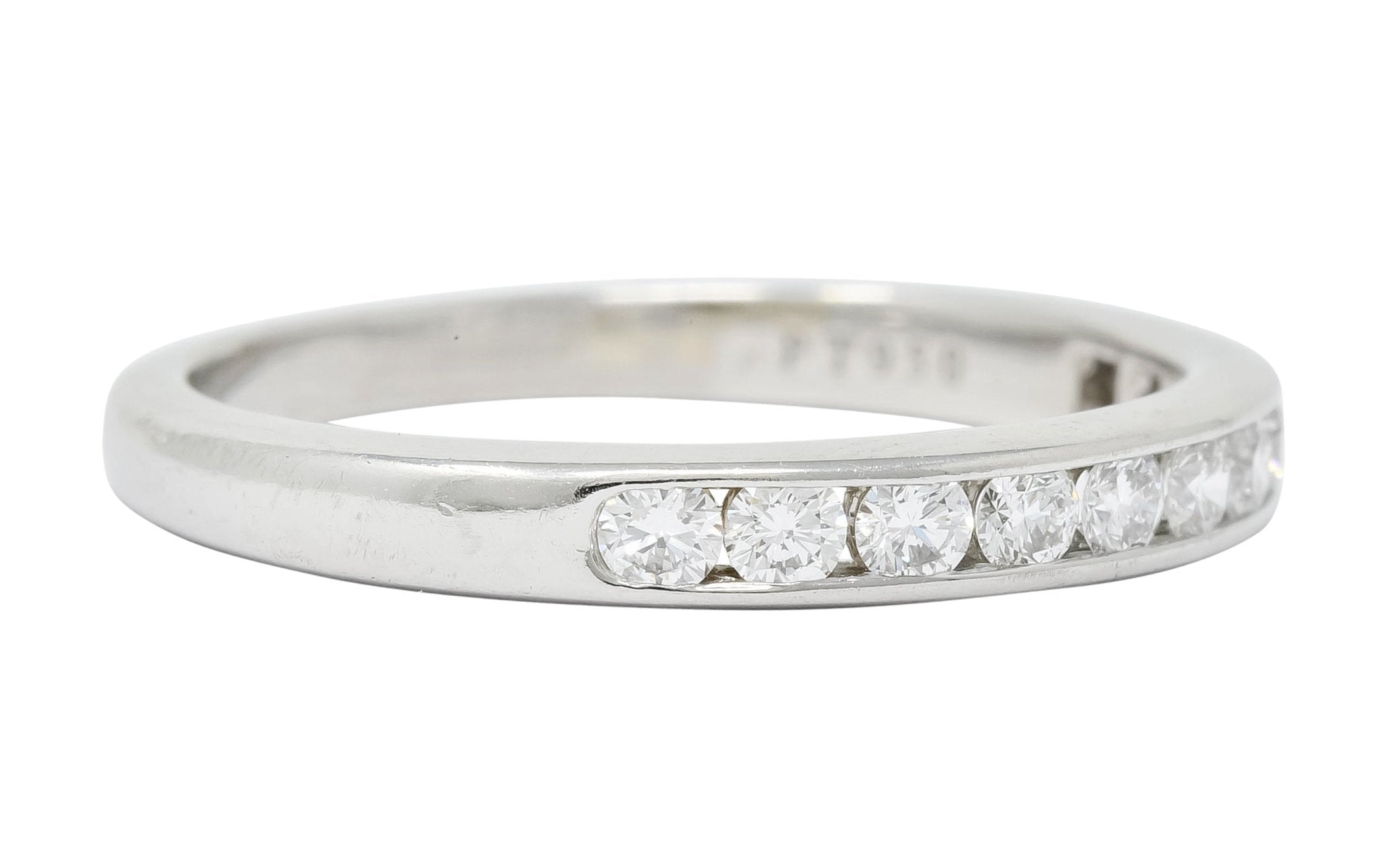 Tiffany & Co. 0.55 CTW Diamond Platinum Anniversary Channel Band Ring - Wilson's Estate Jewelry