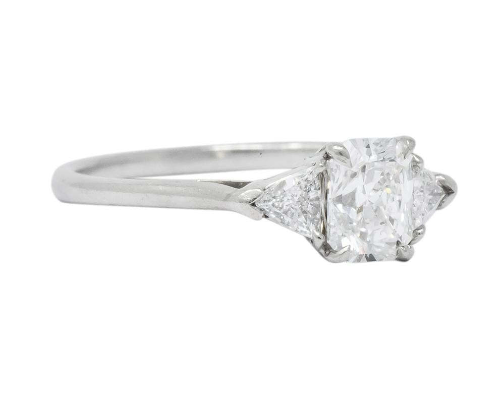 Tiffany & Co. 0.89 CTW Lucida Triangular Diamond Platinum Engagement Ring - Wilson's Estate Jewelry