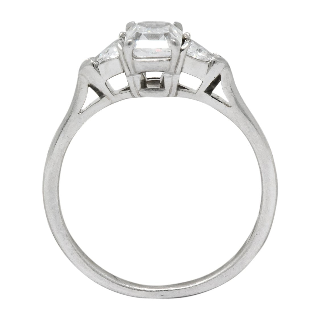 Tiffany & Co. 0.89 CTW Lucida Triangular Diamond Platinum Engagement Ring - Wilson's Estate Jewelry