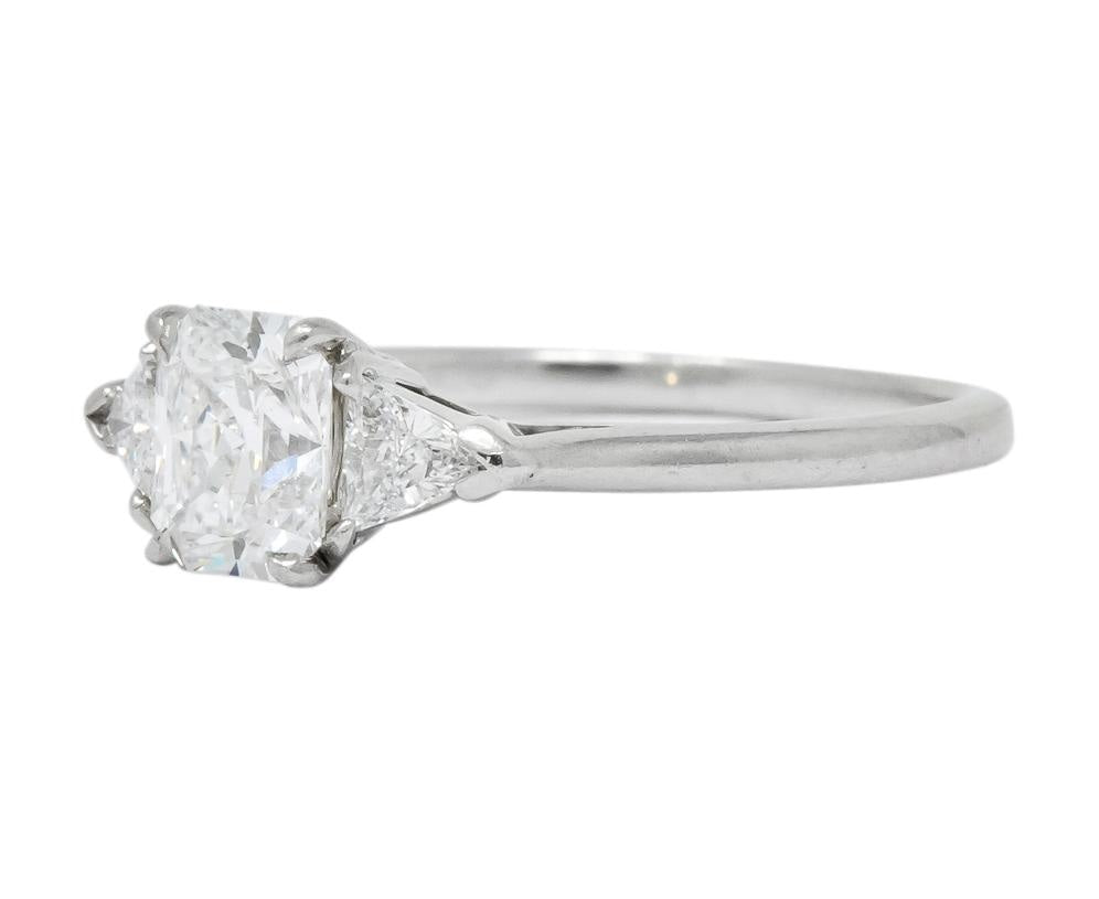 Tiffany & Co. 0.89 CTW Lucida Triangular Diamond Platinum Engagement Ring - Wilson's Estate Jewelry