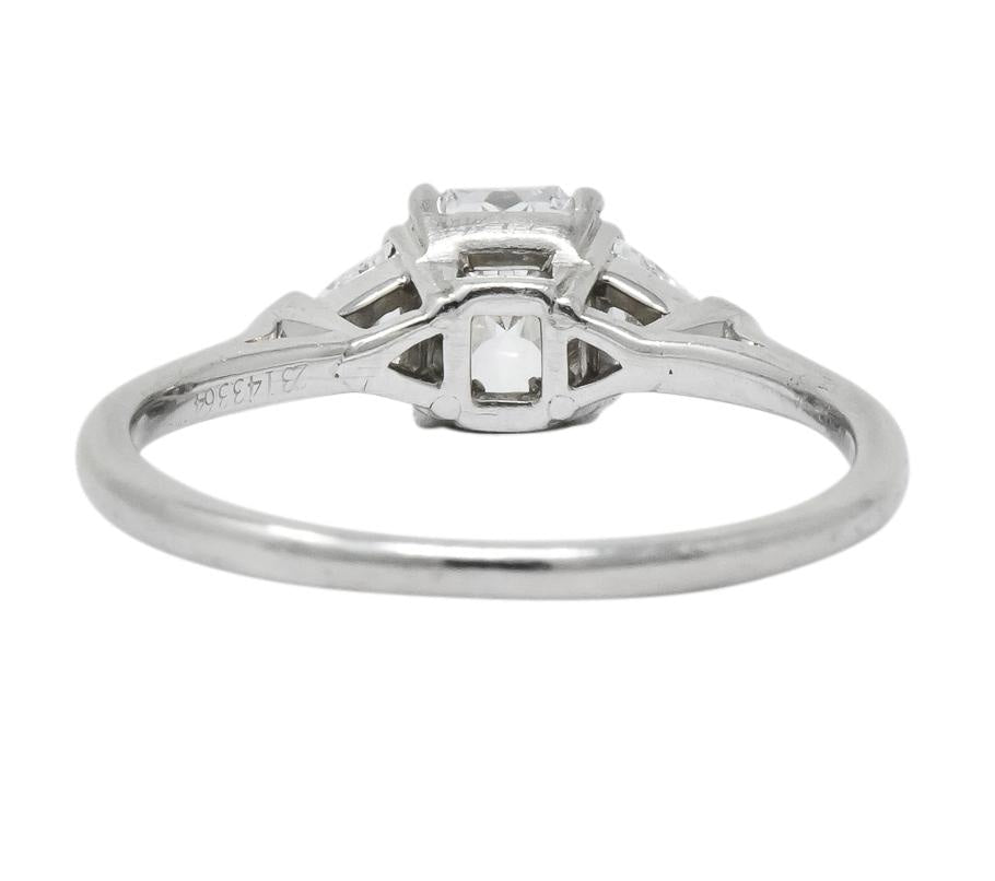 Tiffany & Co. 0.89 CTW Lucida Triangular Diamond Platinum Engagement Ring - Wilson's Estate Jewelry