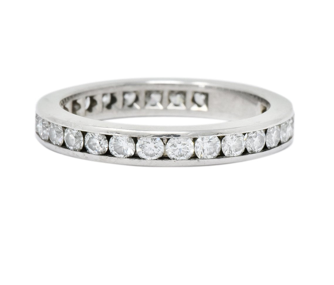 Tiffany & Co. 1.05 CTW Round Brilliant Cut Diamond Platinum Eternity Band Ring - Wilson's Estate Jewelry