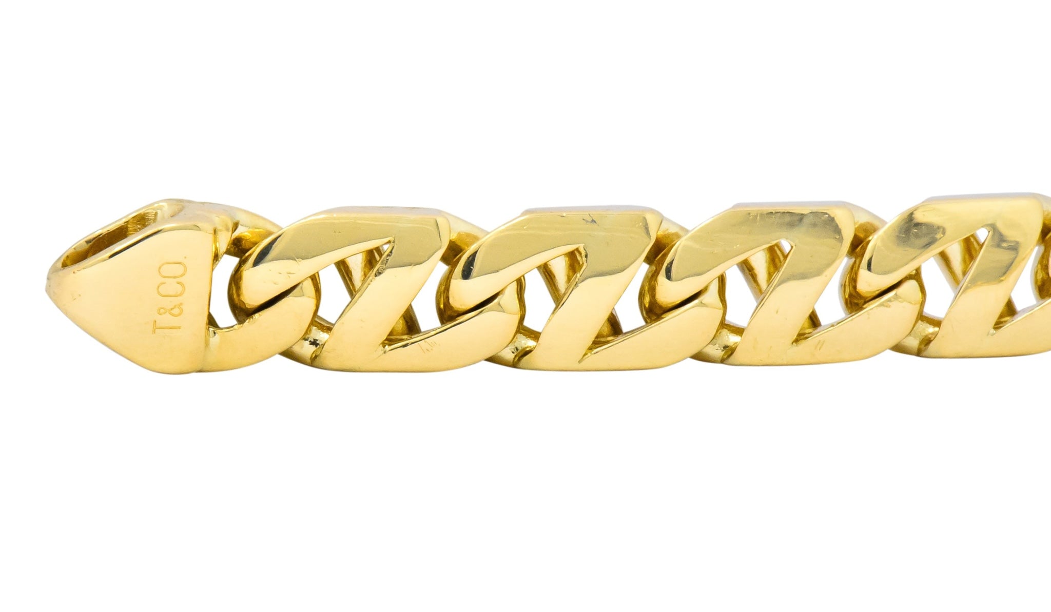 Tiffany & Co. 18 Karat Gold Italian Mariner Unisex Link Bracelet - Wilson's Estate Jewelry