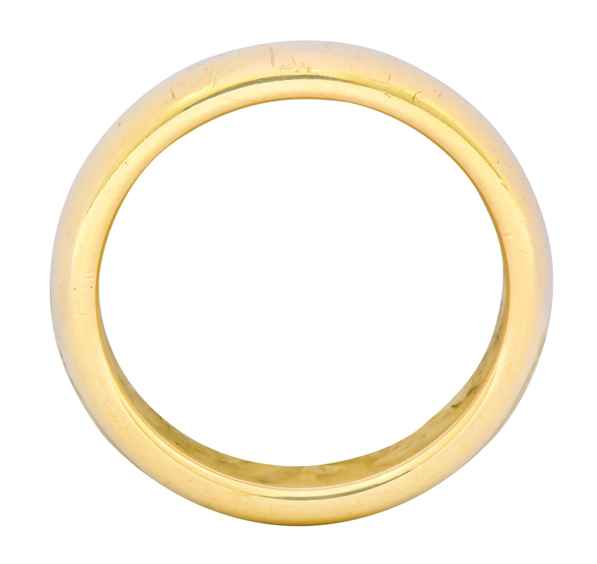 Tiffany & Co. 18 Karat Yellow Gold Contemporary Wedding Band Ring - Wilson's Estate Jewelry