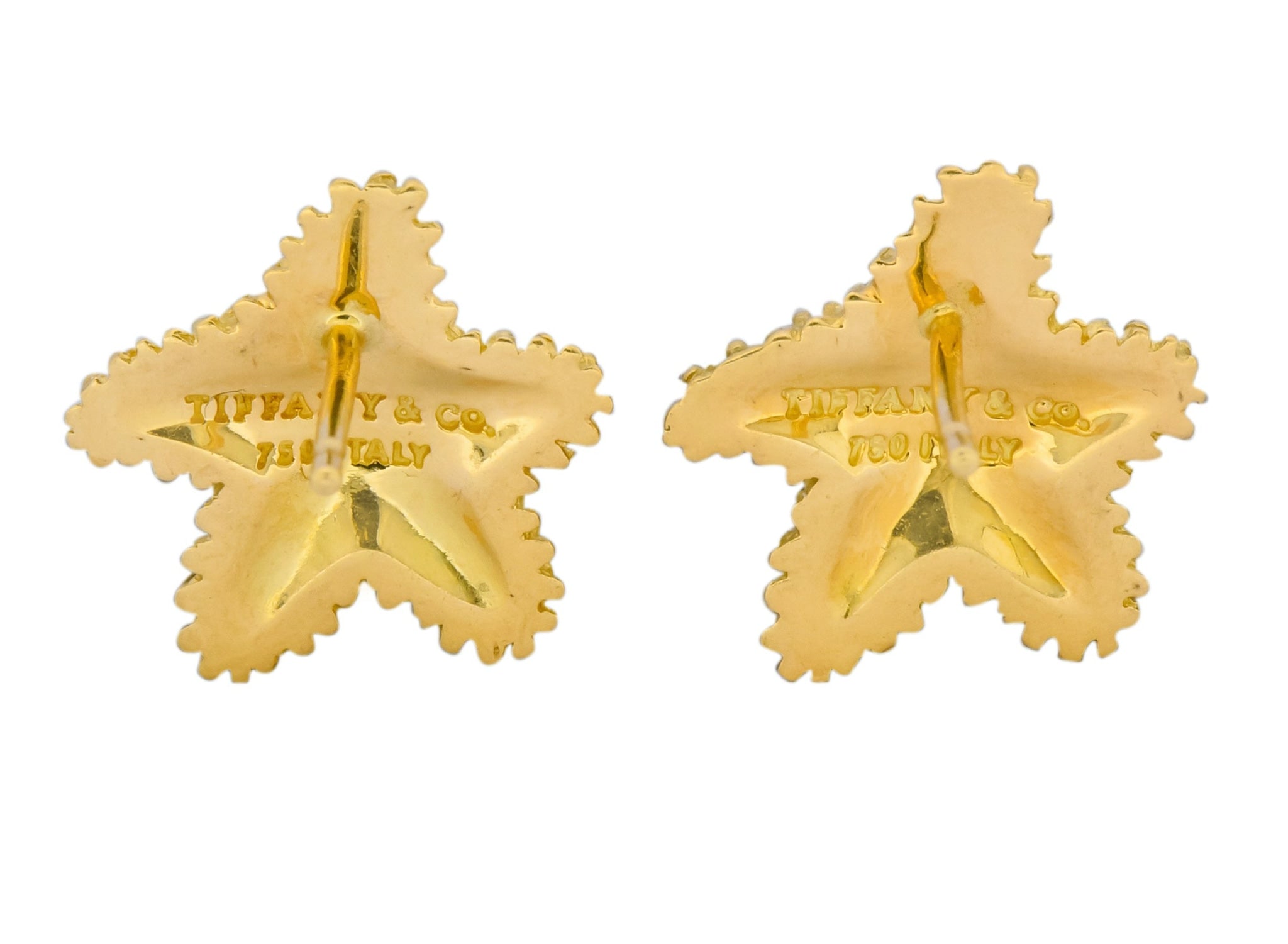 Tiffany & Co. 18 Karat Yellow Gold Starfish Stud Earrings - Wilson's Estate Jewelry