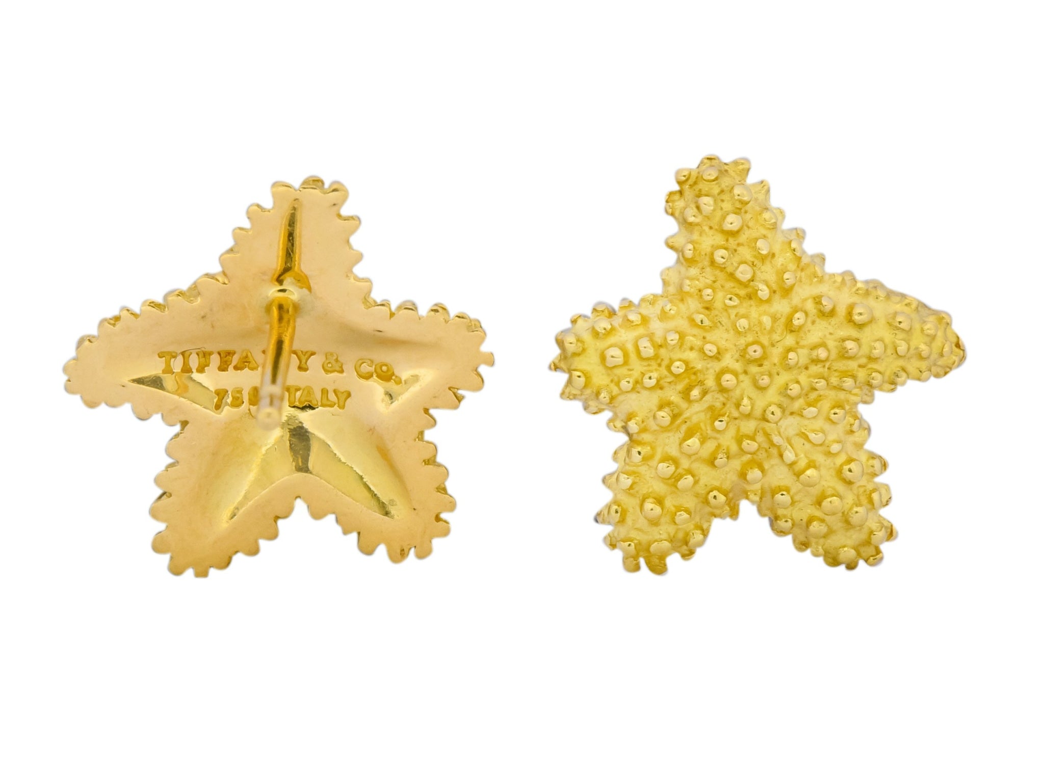 Tiffany & Co. 18 Karat Yellow Gold Starfish Stud Earrings - Wilson's Estate Jewelry