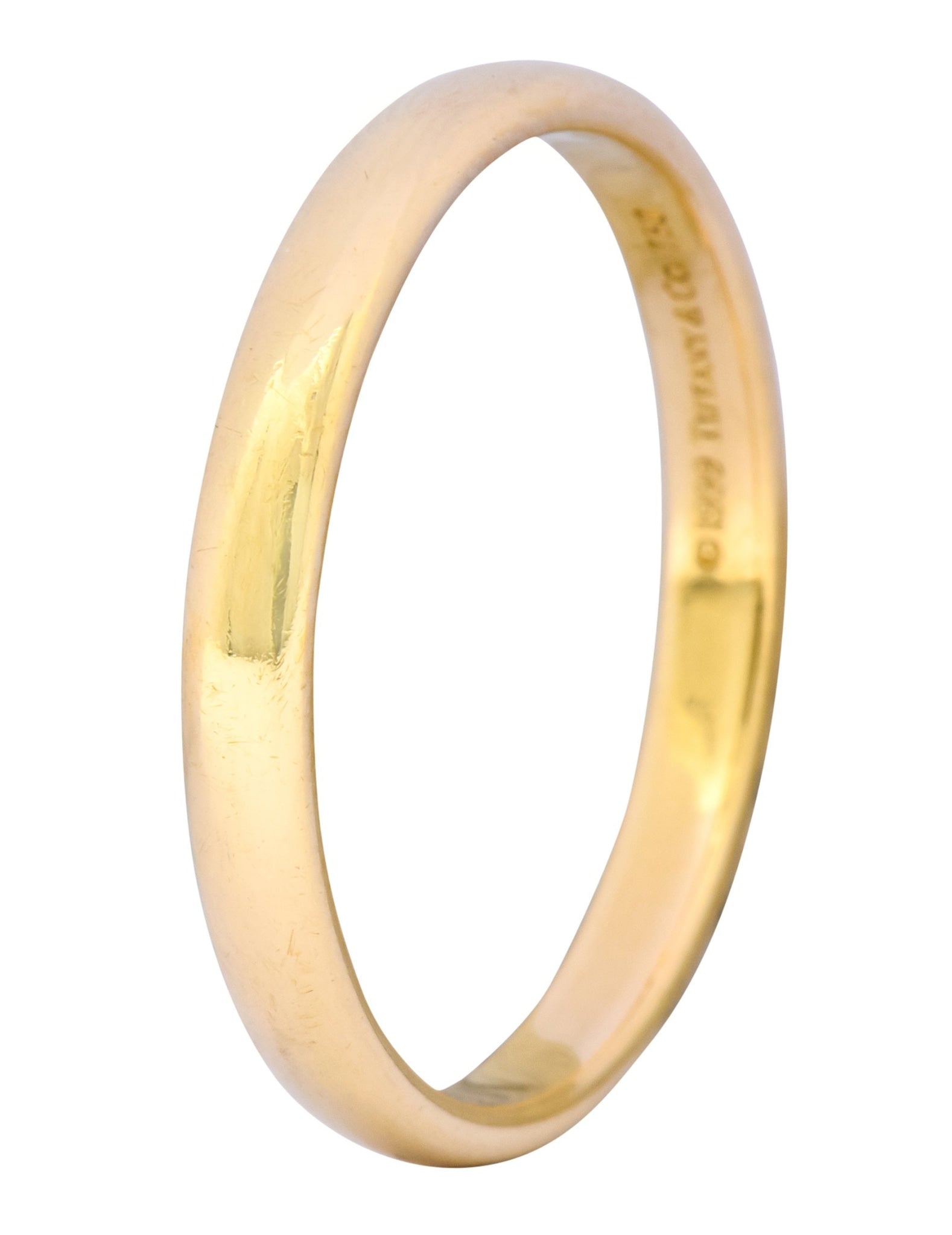 Tiffany & Co. 1999 Modern 18 Karat Gold Wedding Unisex Band Ring - Wilson's Estate Jewelry