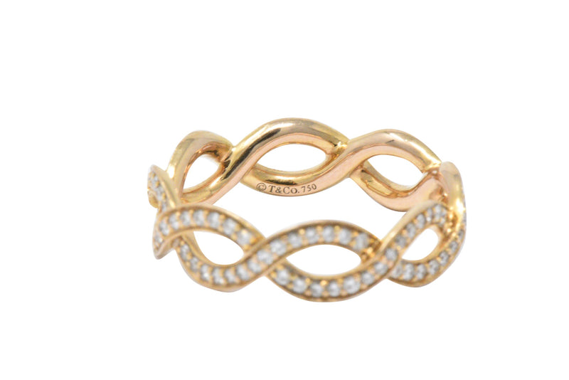 Tiffany & Co. .55CTW Diamond & 14K Rose Gold Eternity Band Ring Wilson's Estate Jewelry