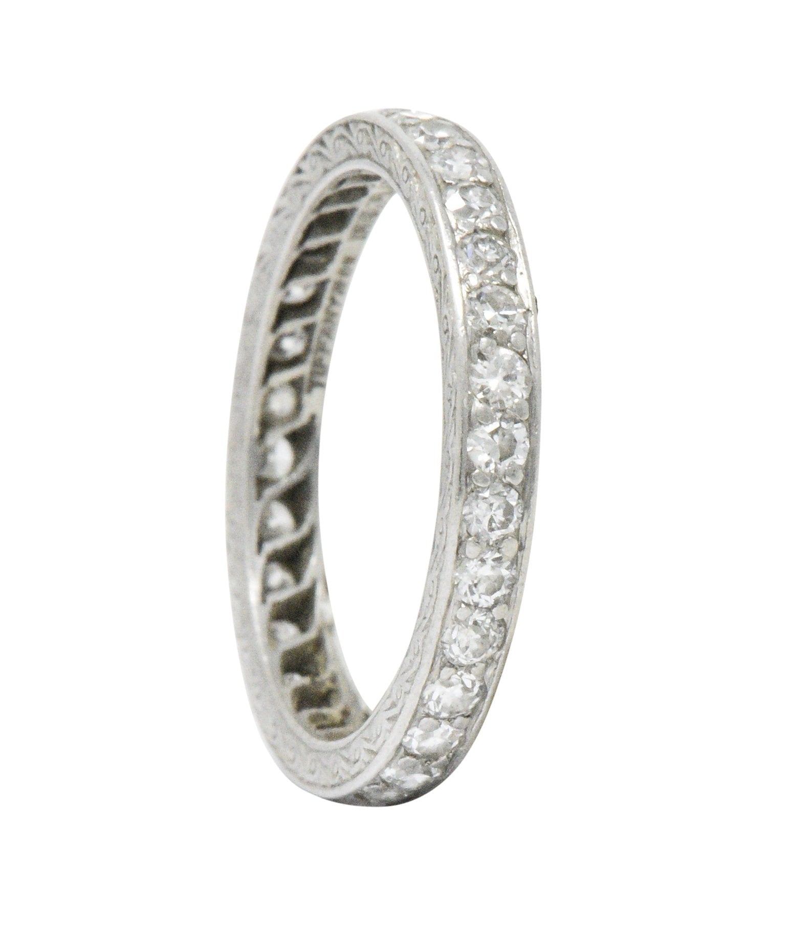 Tiffany & Co. Art Deco 0.64 CTW Diamond And Platinum Eternity Band Wilson's Estate Jewelry