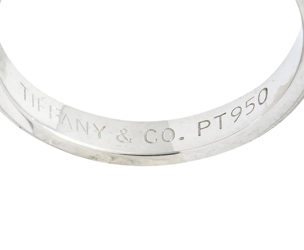 Tiffany & Co. Classic Platinum Millegrain Wedding Band Stacking Ring - Wilson's Estate Jewelry