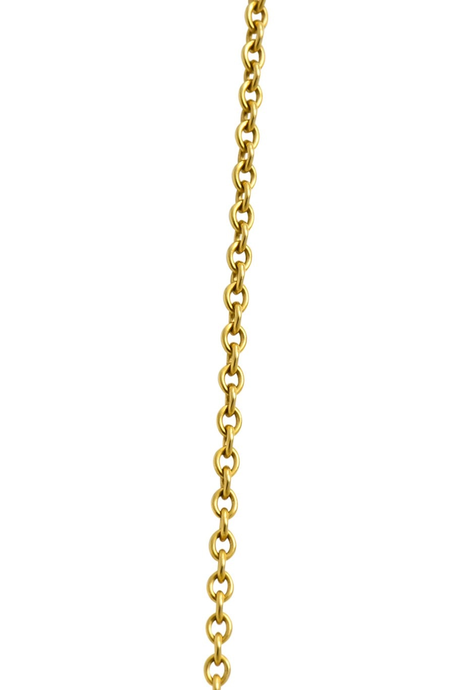 Tiffany & Co Elsa Peretti 18 Karat Gold Open Heart Necklace - Wilson's Estate Jewelry