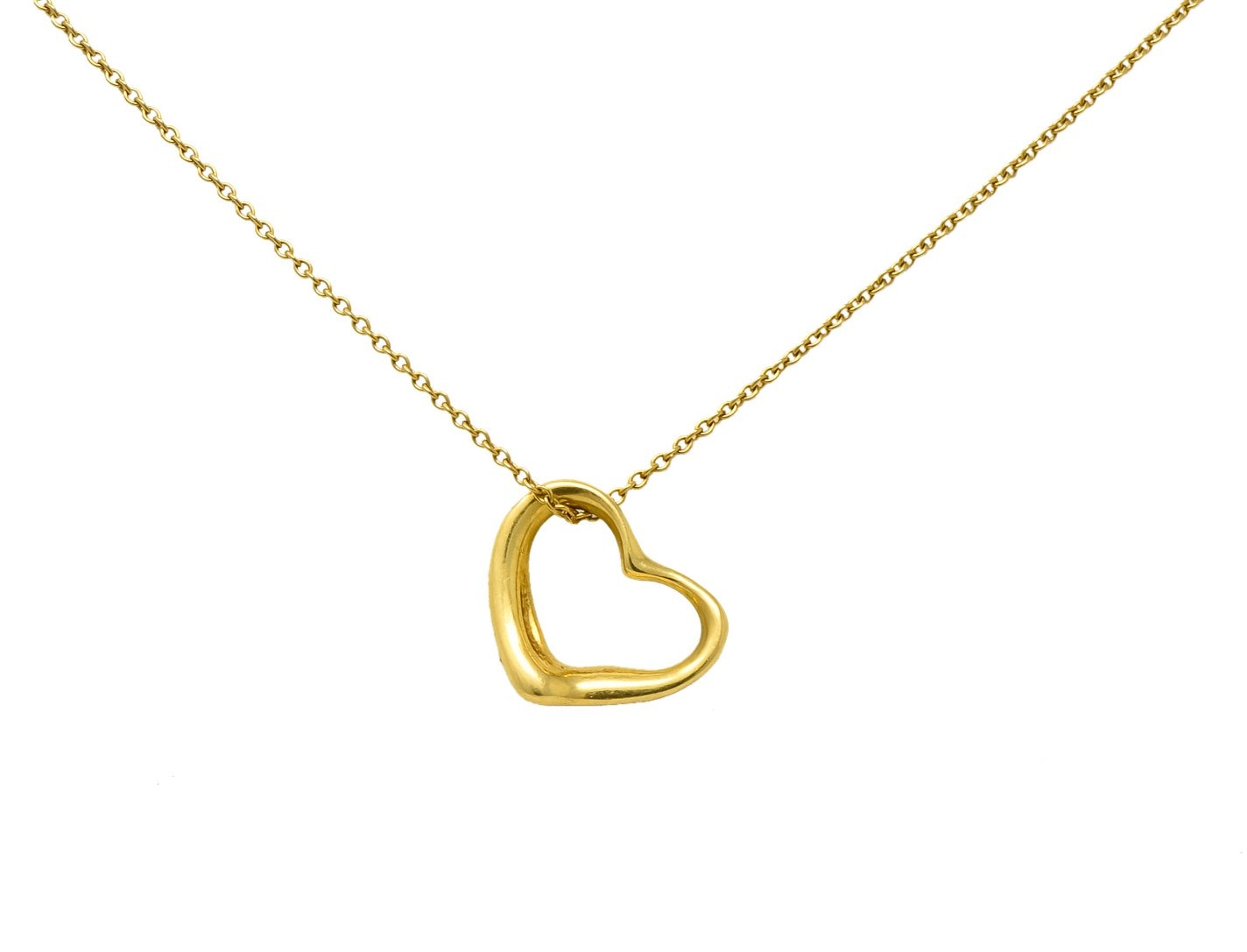 Tiffany & Co Elsa Peretti 18 Karat Gold Open Heart Necklace | Wilson's ...