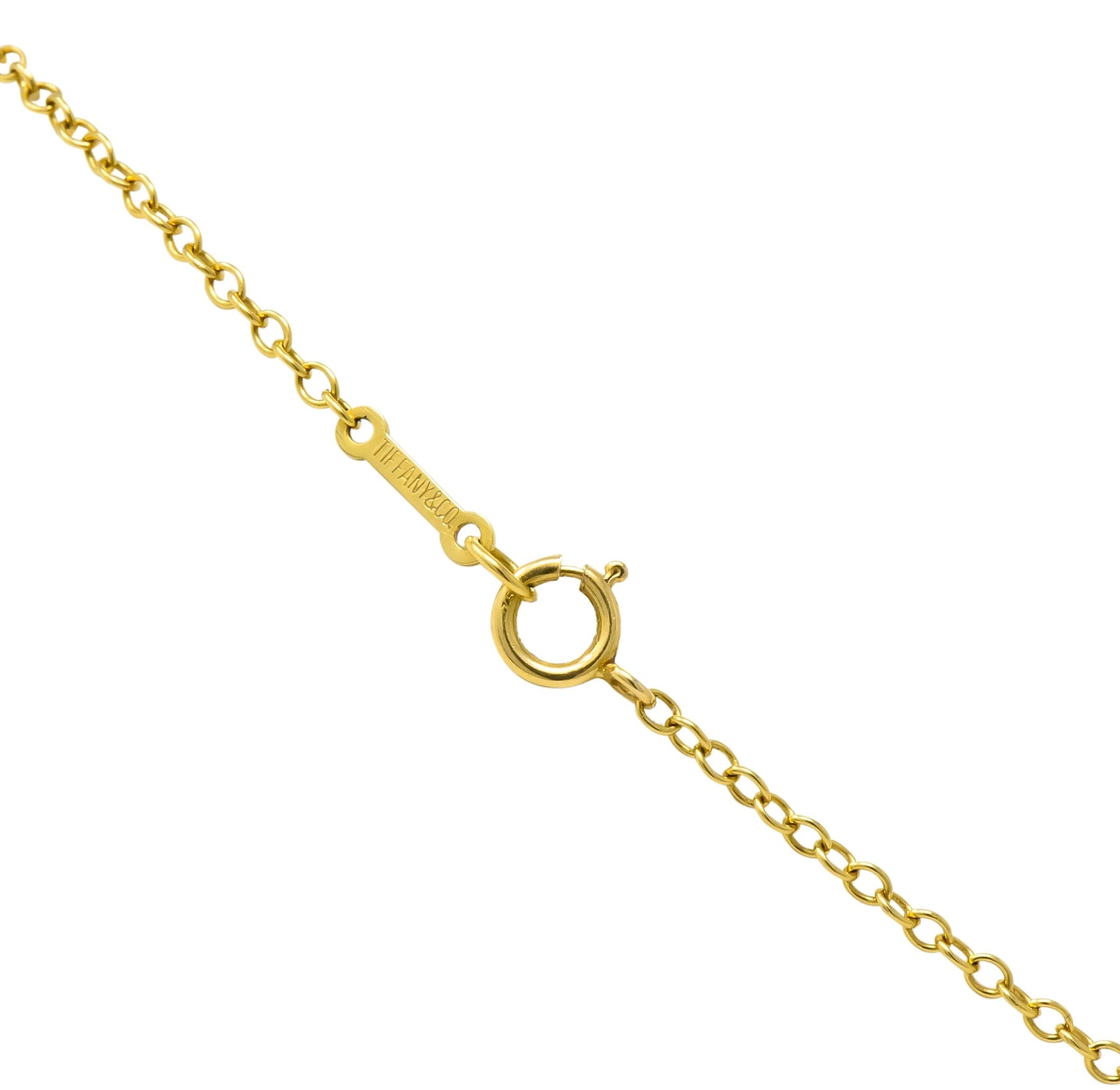 Tiffany & Co. Elsa Peretti Bean Design 18 Karat Gold Necklace - Wilson's Estate Jewelry