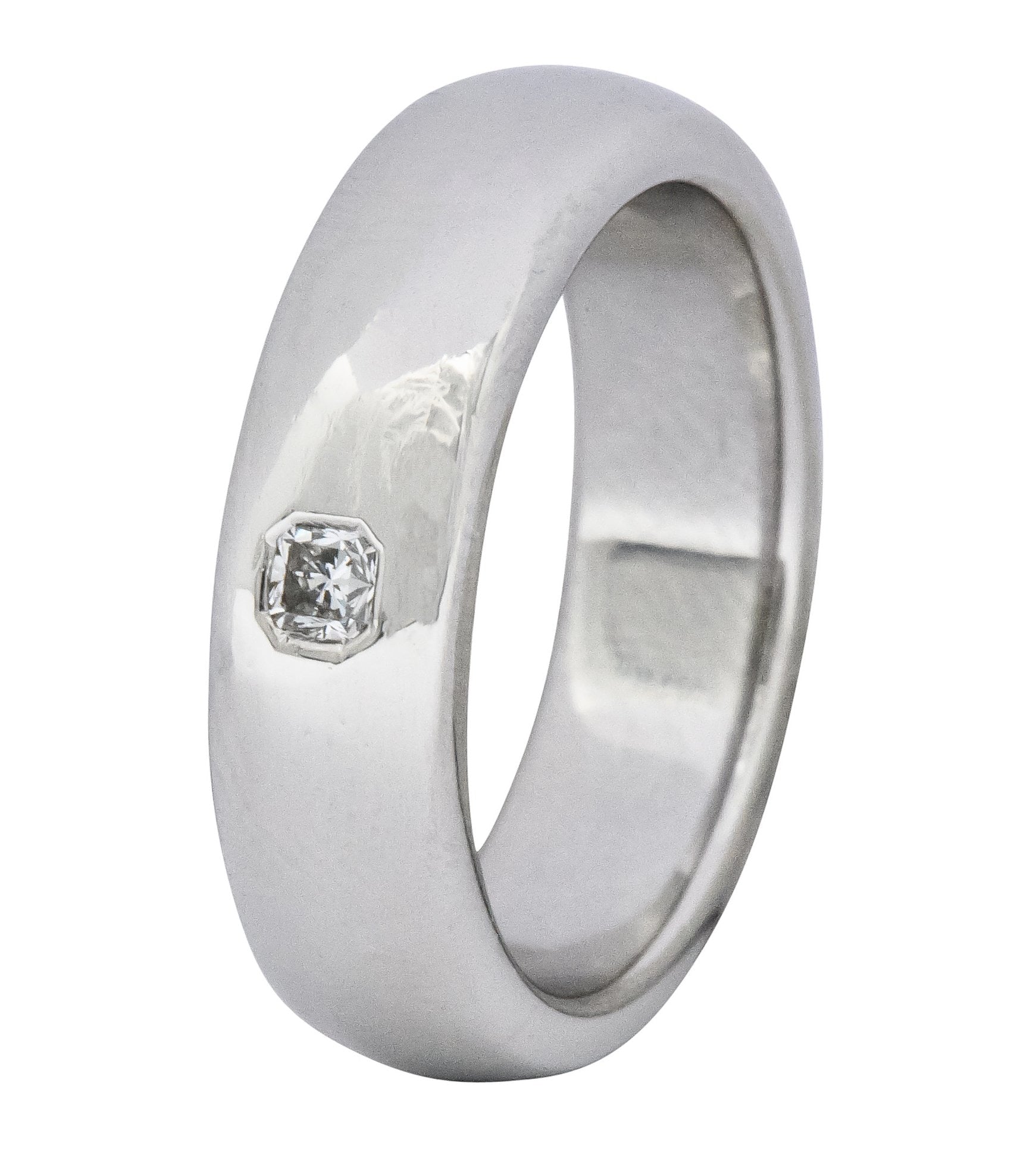 Tiffany & Co. Lucida Diamond Platinum Unisex Band Ring - Wilson's Estate Jewelry