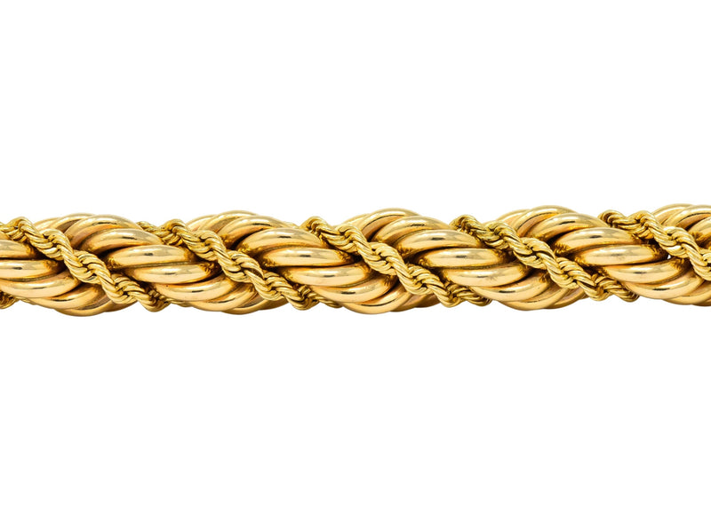 Tiffany & Co. Estate Gold Fancy Rope Bracelet