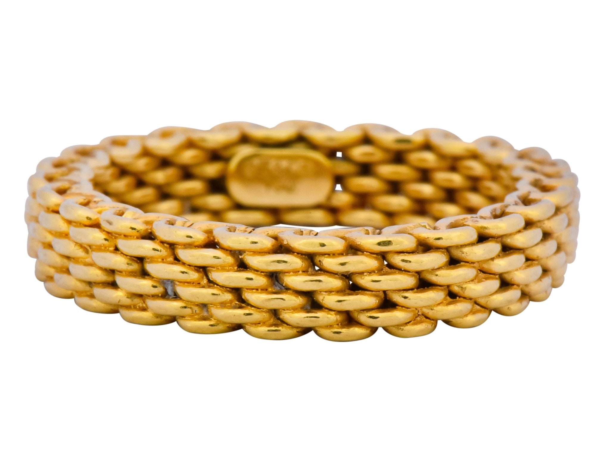 Timeless Tiffany & Co. 18 Karat Gold Mesh Somerset Band Ring - Wilson's Estate Jewelry