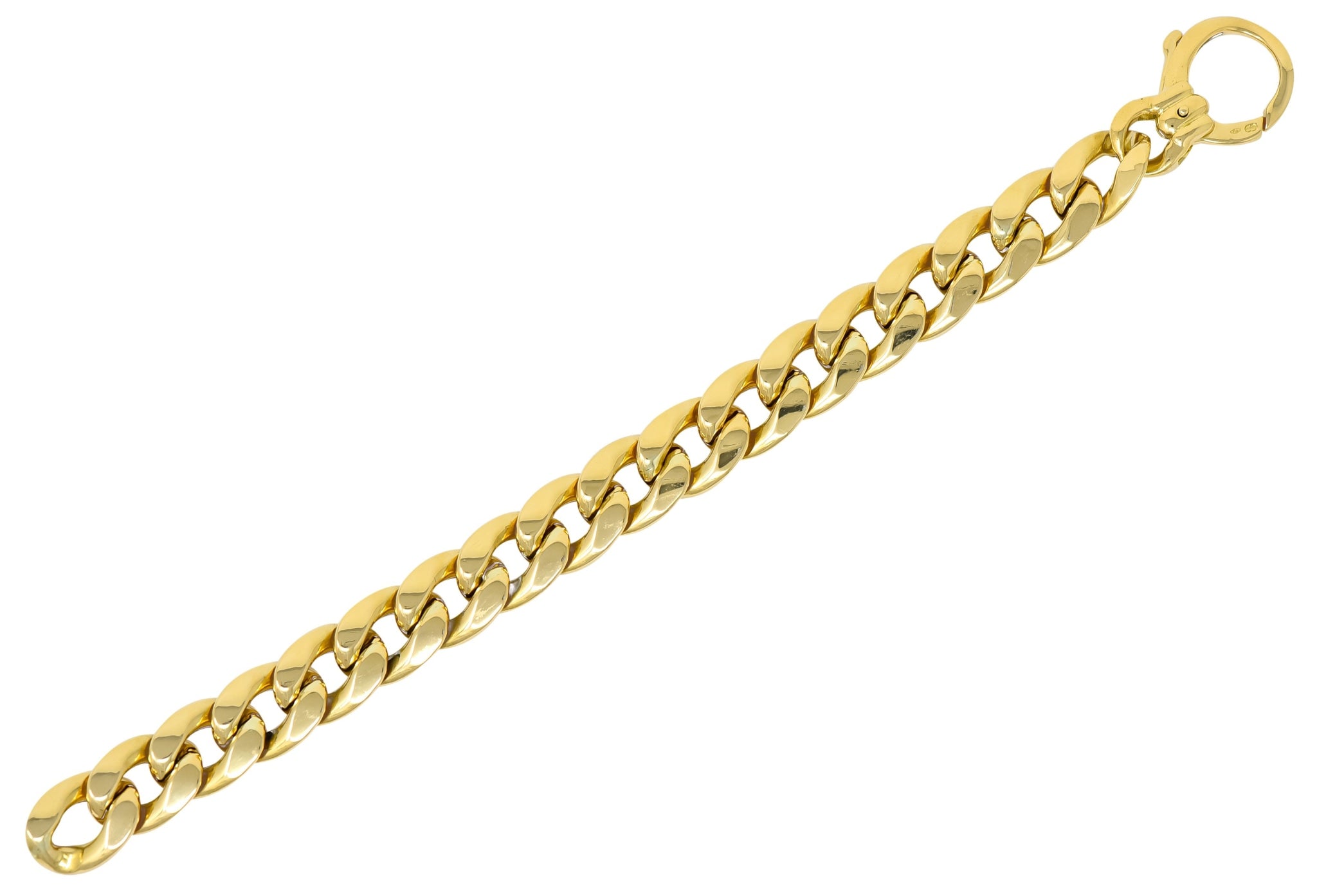 Unoaerre Italian 18 Karat Yellow Gold Curb Link Bracelet | Wilson's ...