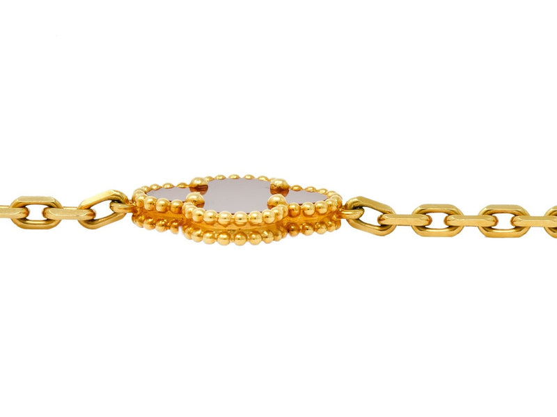 Vintage alhambra yellow gold bracelet Van Cleef & Arpels