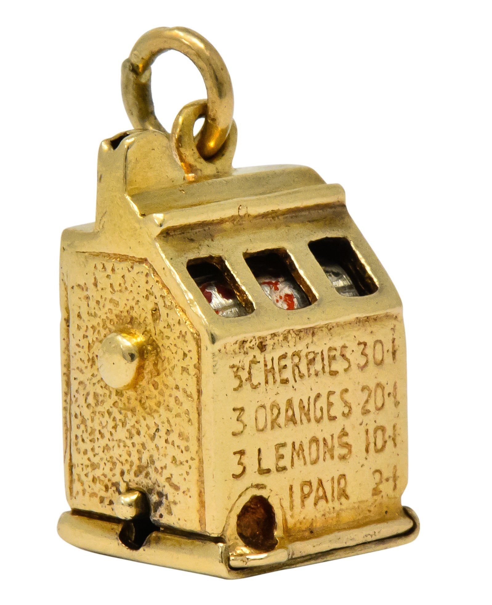 Walter Lampl Articulated Art Deco 14 Karat Gold Slot Machine Charm - Wilson's Estate Jewelry