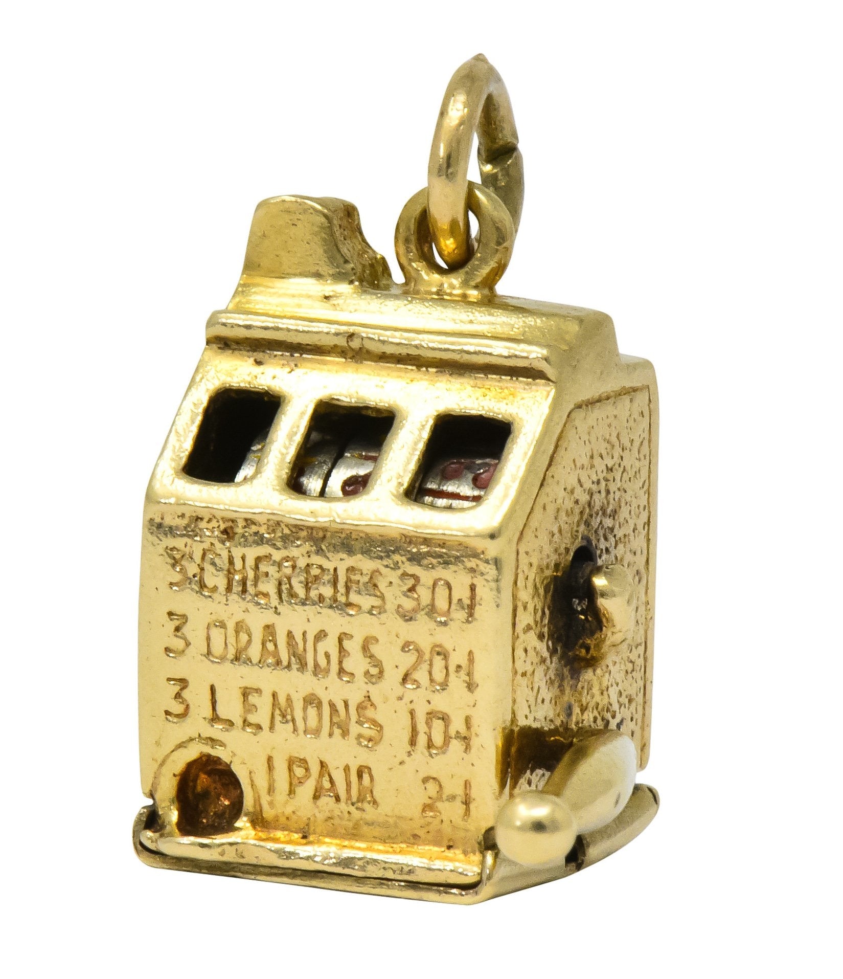 Walter Lampl Articulated Art Deco 14 Karat Gold Slot Machine Charm - Wilson's Estate Jewelry